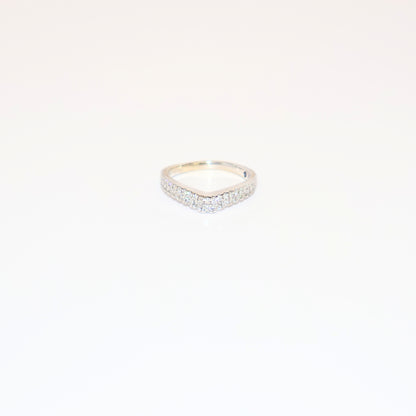 14k WG Double Diamond Accent Band