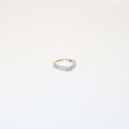 14k WG Double Diamond Accent Band