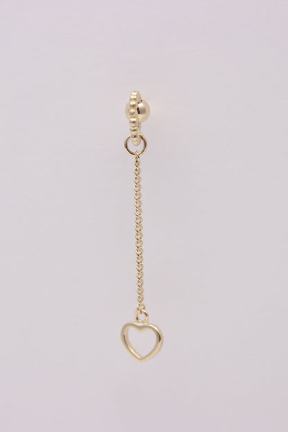 Heart and Ring Drop Earrings