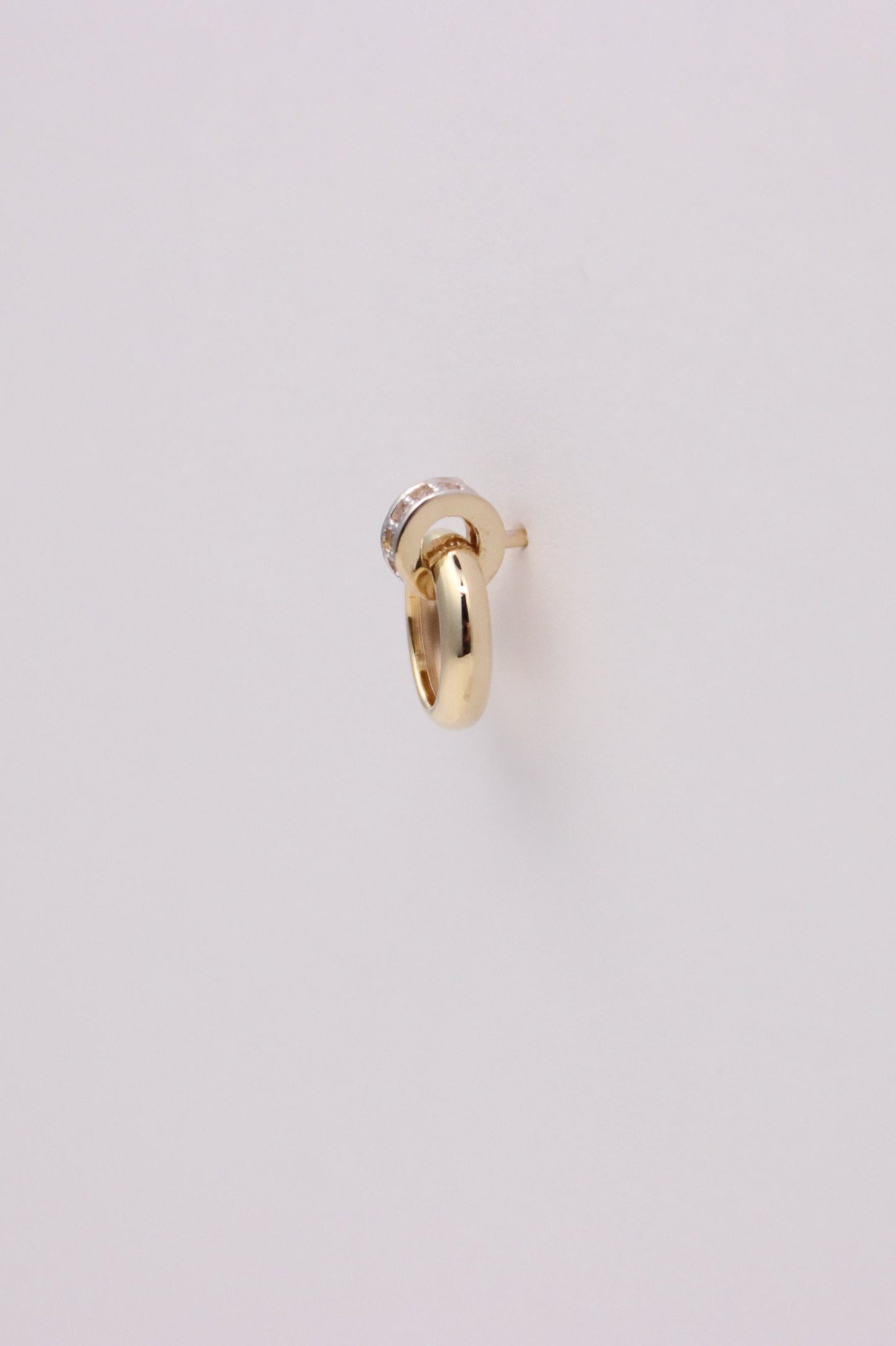 Gold Double Hoop Stud Earrings