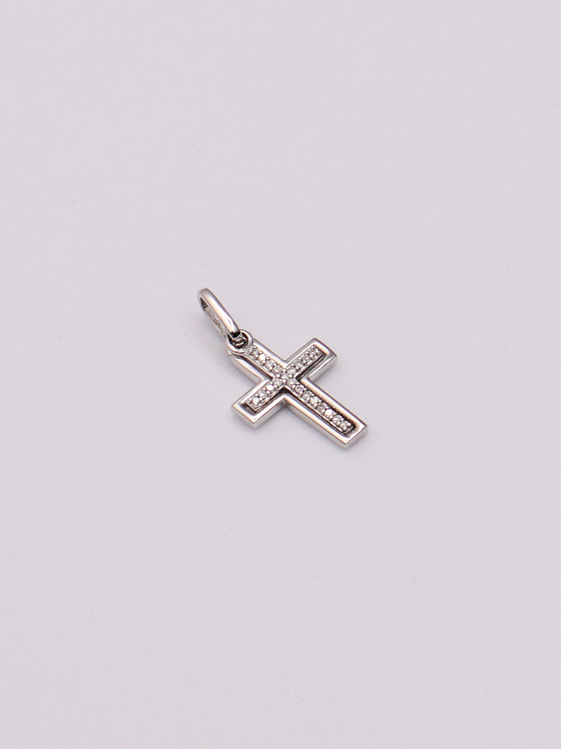 10k WG Cross Pendant