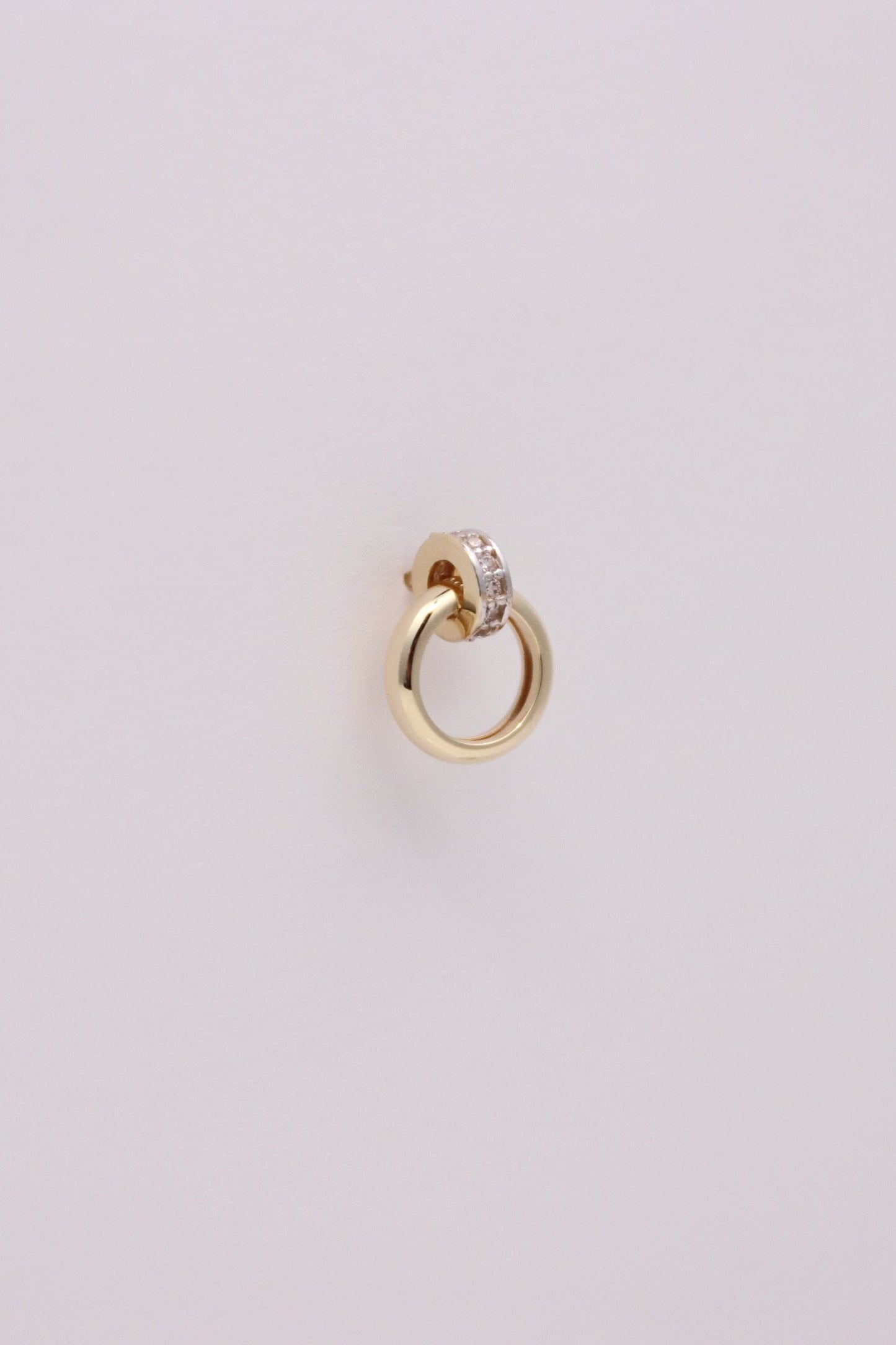 Gold Double Hoop Stud Earrings