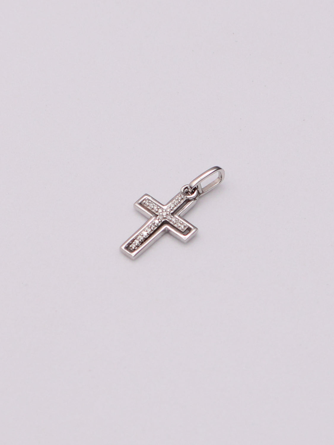 10k WG Cross Pendant