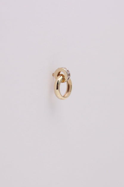 Gold Double Hoop Stud Earrings