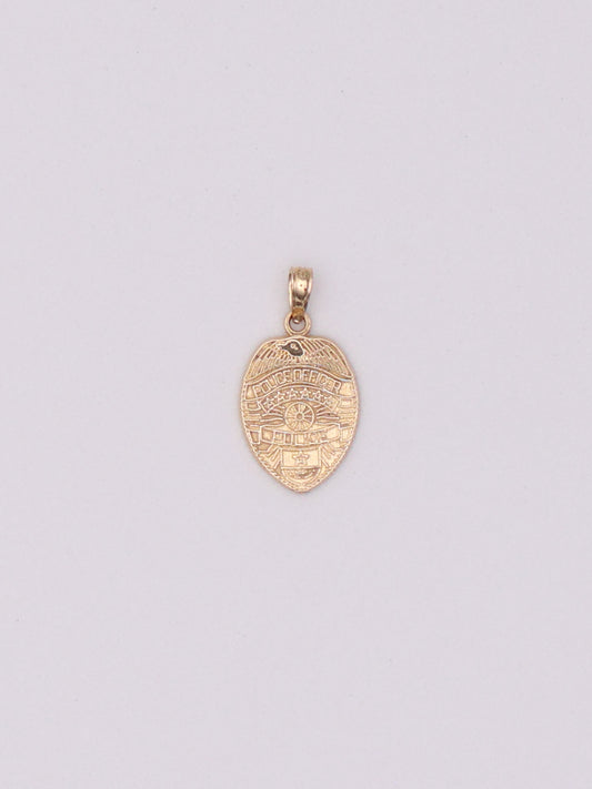 14k Police Badge Pendant