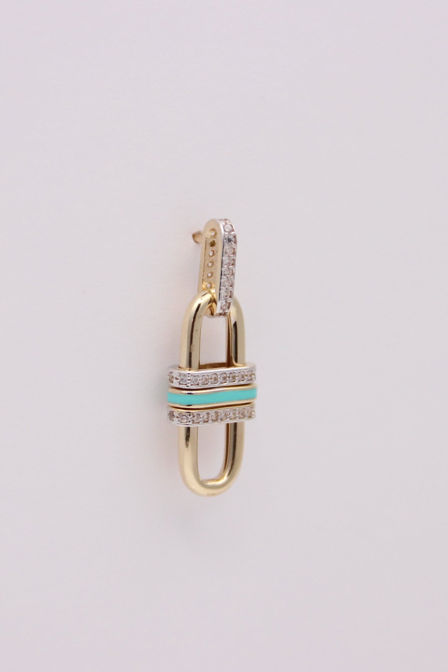 Turquoise Link Drop Earrings