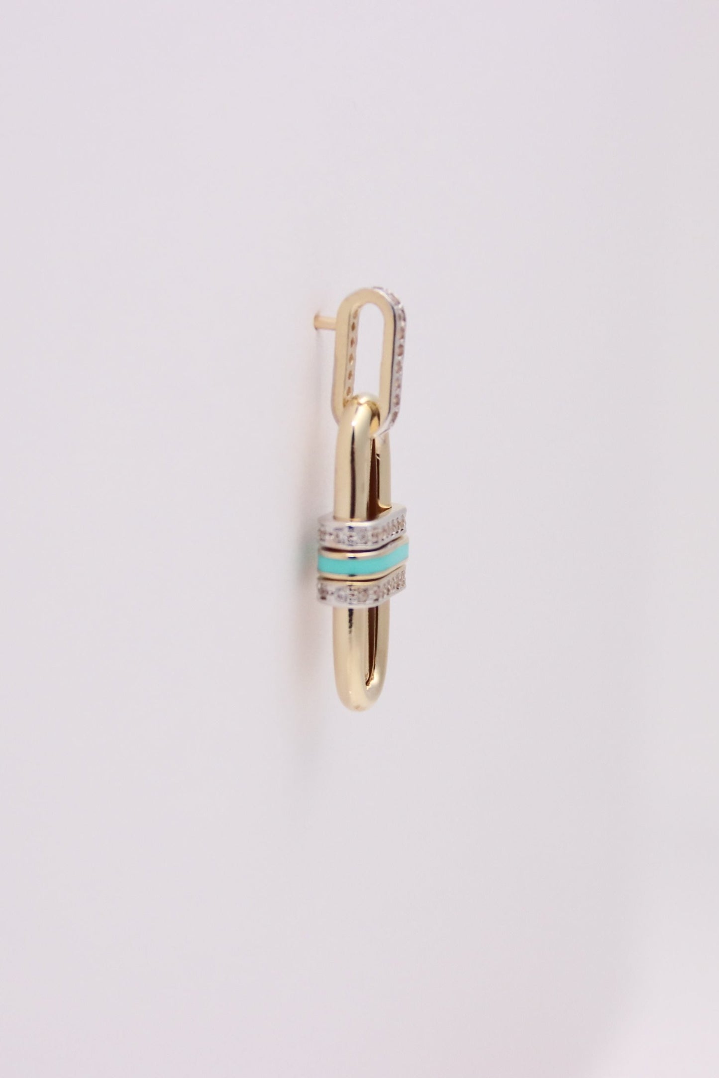 Turquoise Link Drop Earrings