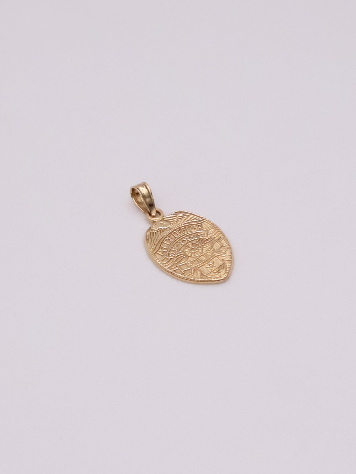 14k Police Badge Pendant