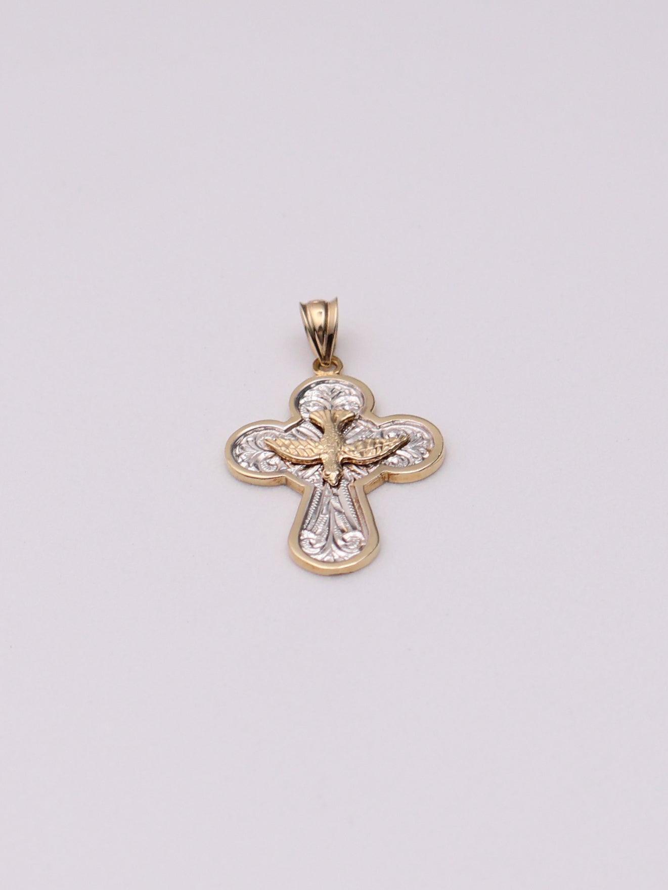 14k Reversible Cross Pendant