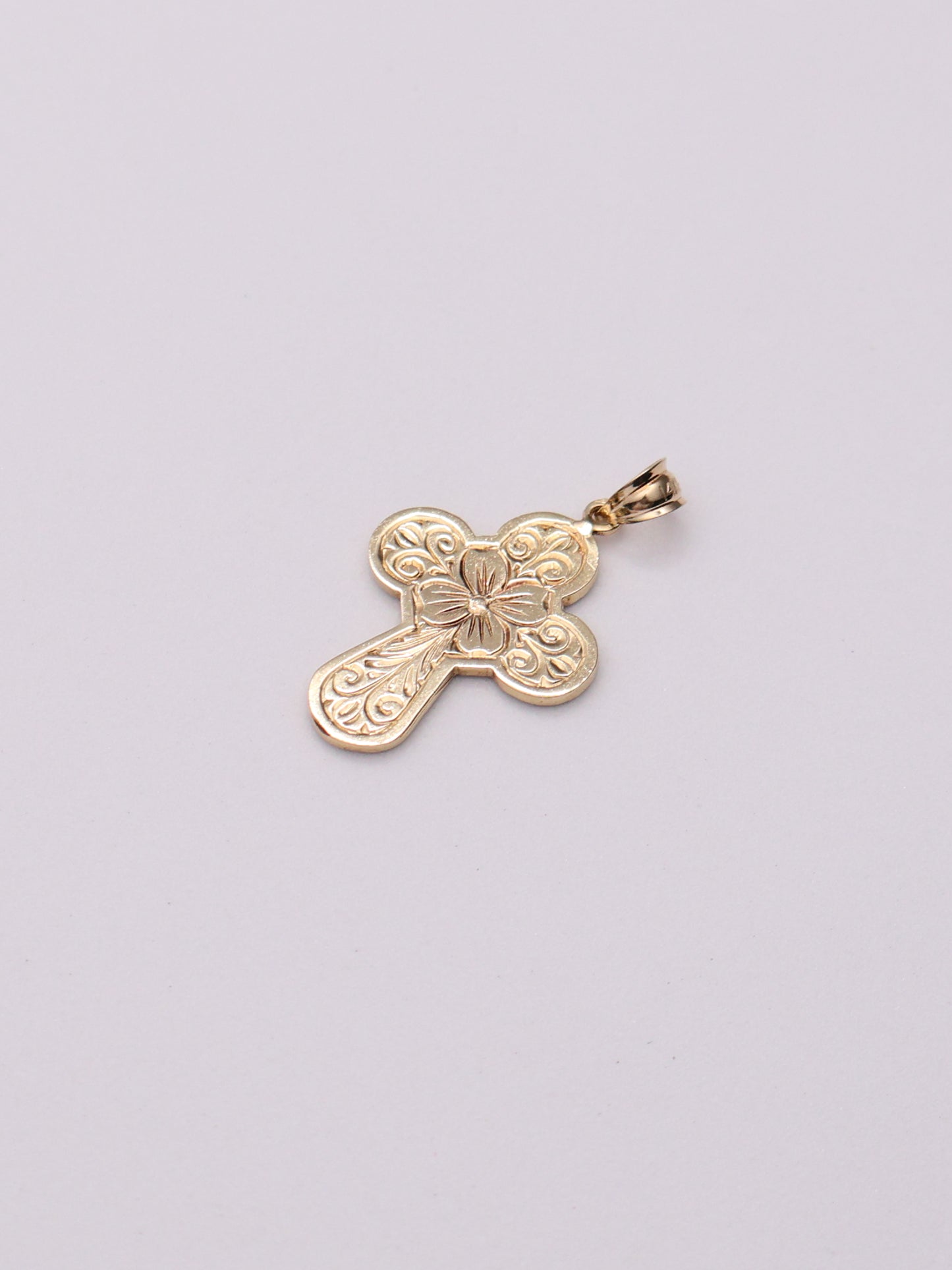 14k Reversible Cross Pendant