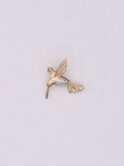 14k Hummingbird Pendant