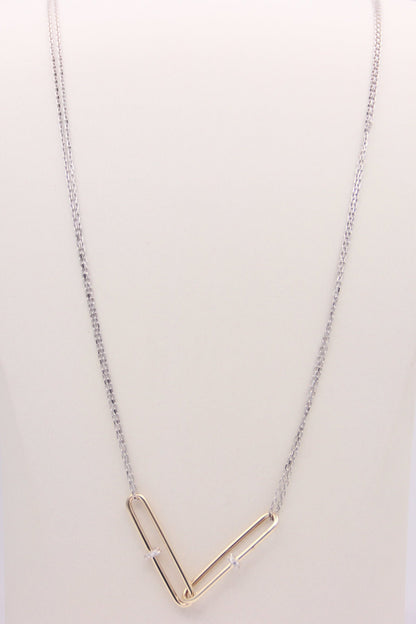 14kt Double Paperclip Necklace