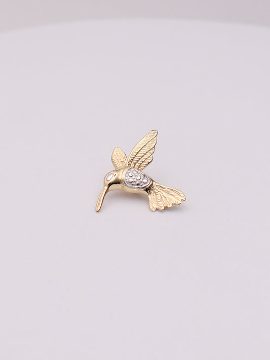 14k Hummingbird Pendant