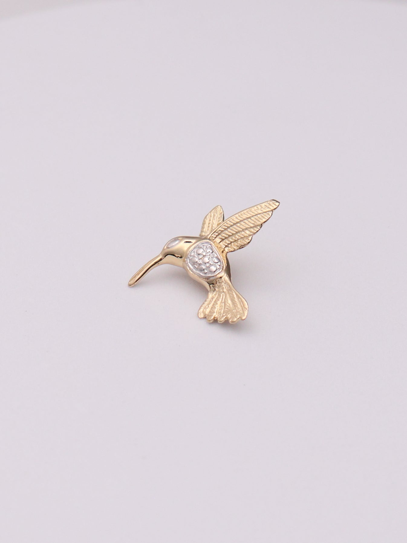 14k Hummingbird Pendant