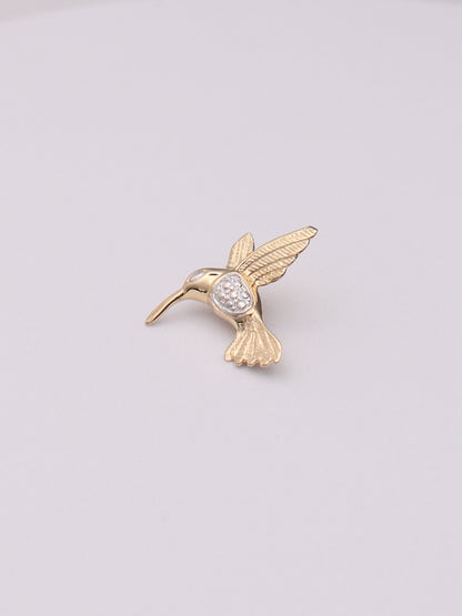 14k Hummingbird Pendant