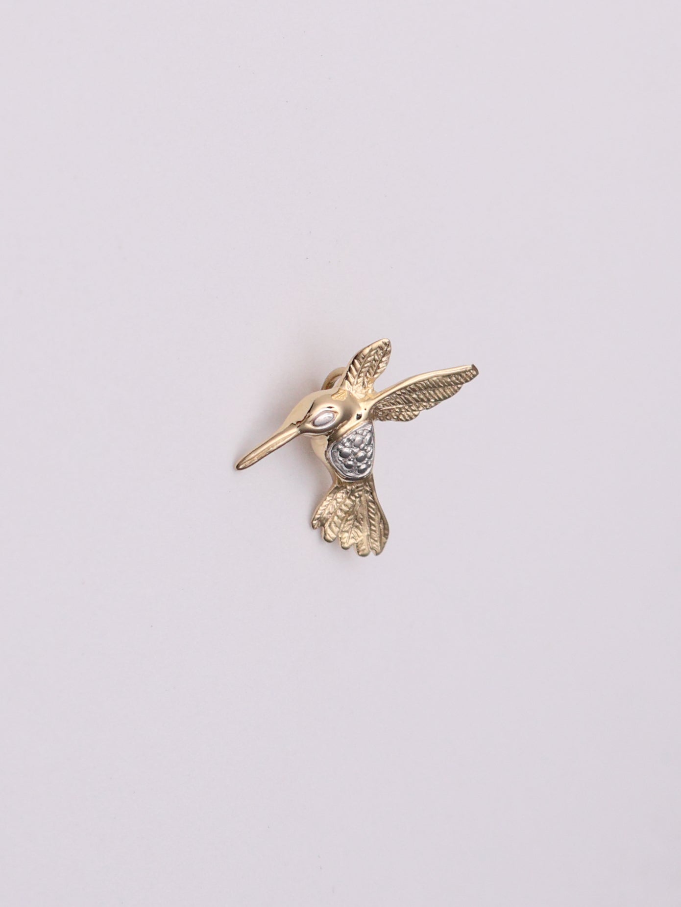 14k Hummingbird Pendant