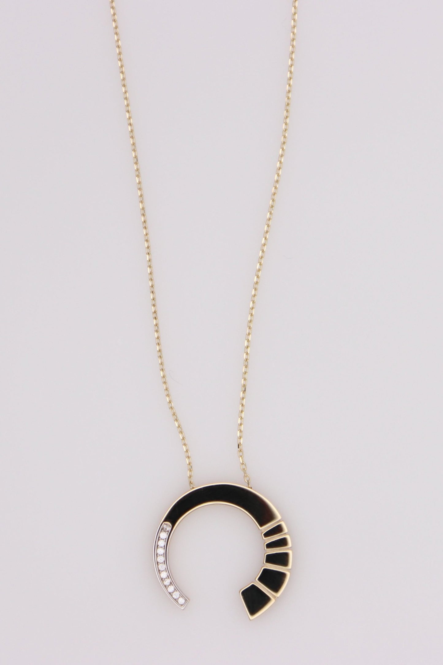 Crescent pendant necklace