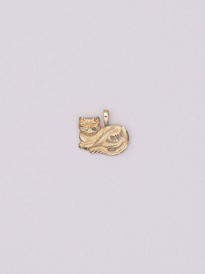 14K Cat Pendant