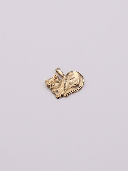 14K Cat Pendant