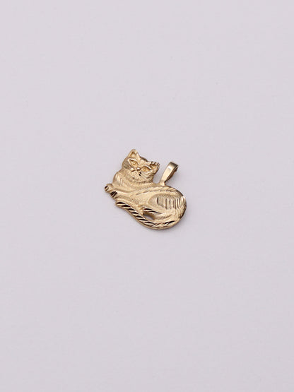 14K Cat Pendant