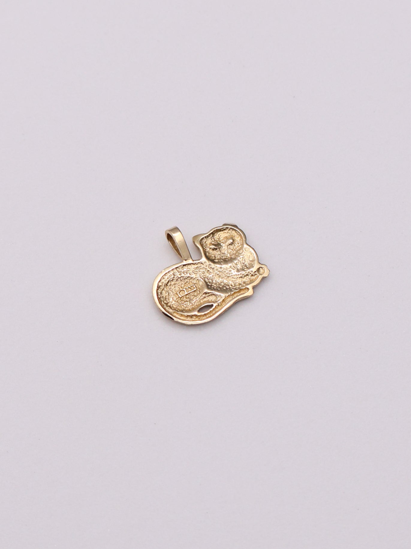 14K Cat Pendant