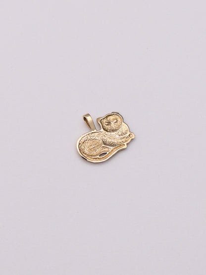 14K Cat Pendant