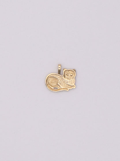 14K Cat Pendant