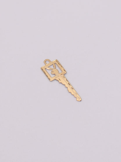 14k Playboy Bunny Key Pendant