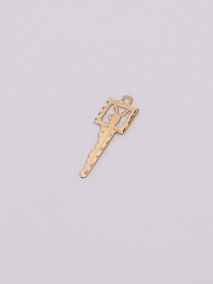 14k Playboy Bunny Key Pendant