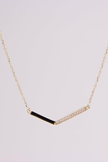 V-Shaped Gold Pendant Necklace