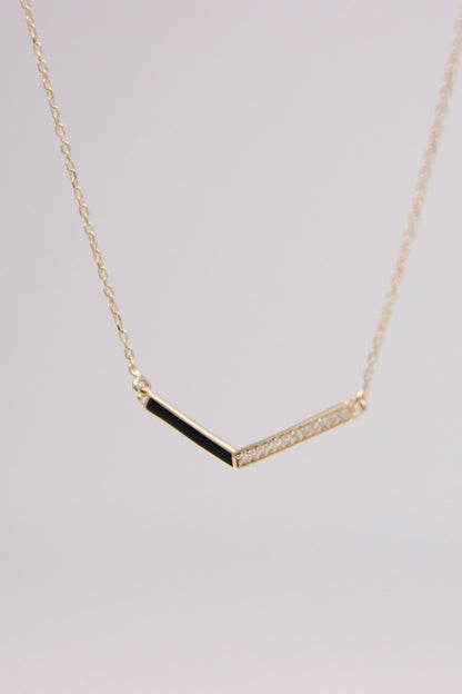 V-Shaped Gold Pendant Necklace