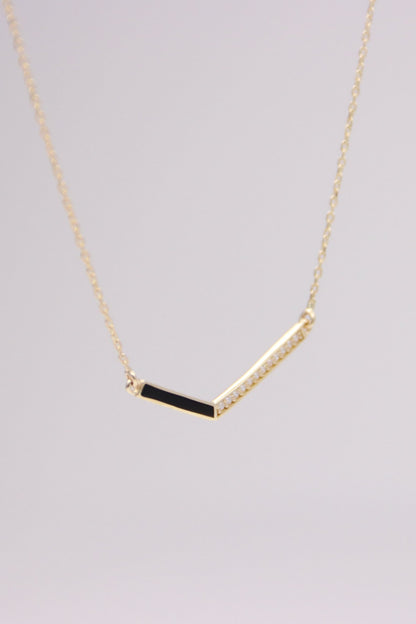 V-Shaped Gold Pendant Necklace