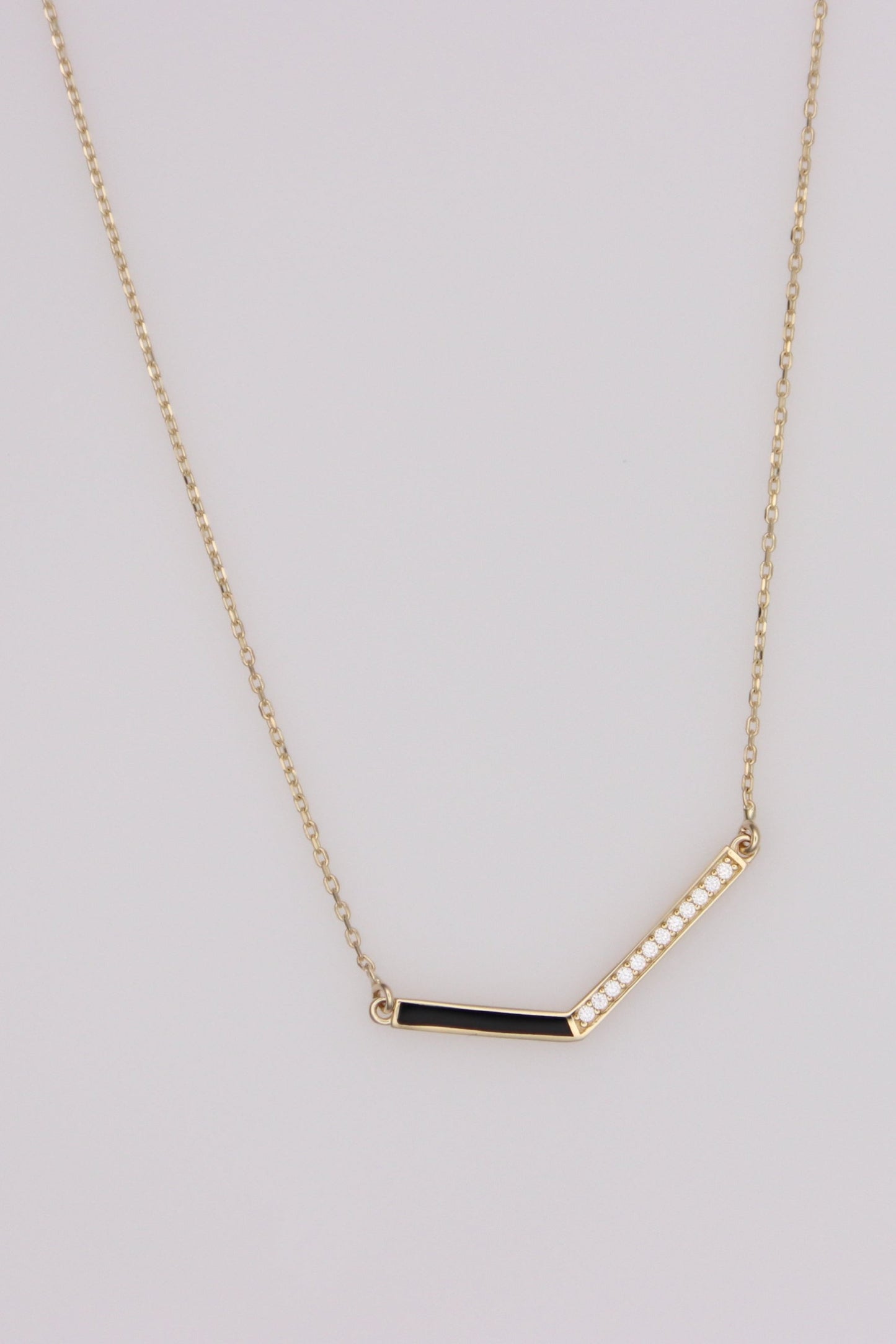 V-Shaped Gold Pendant Necklace