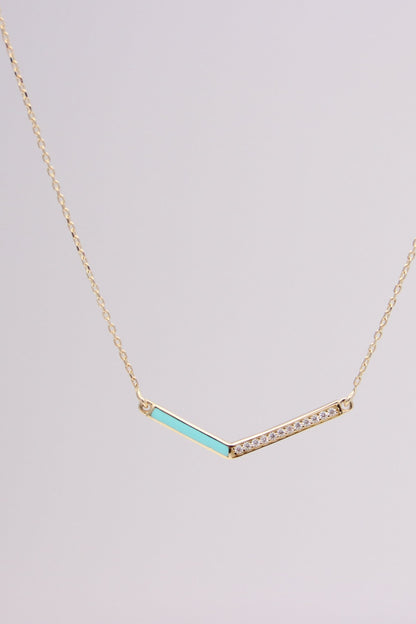 V-Shaped Gold Pendant Necklace