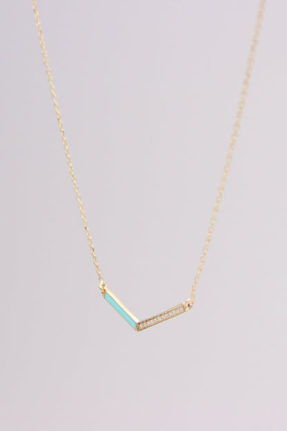 V-Shaped Gold Pendant Necklace