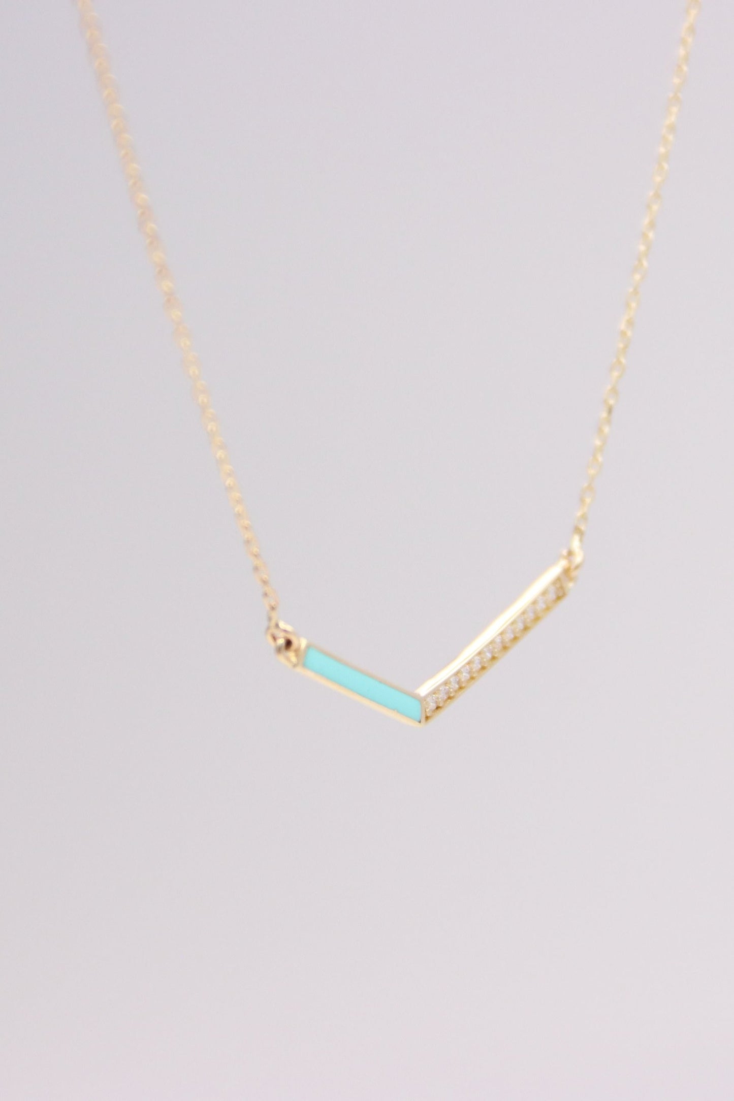 V-Shaped Gold Pendant Necklace