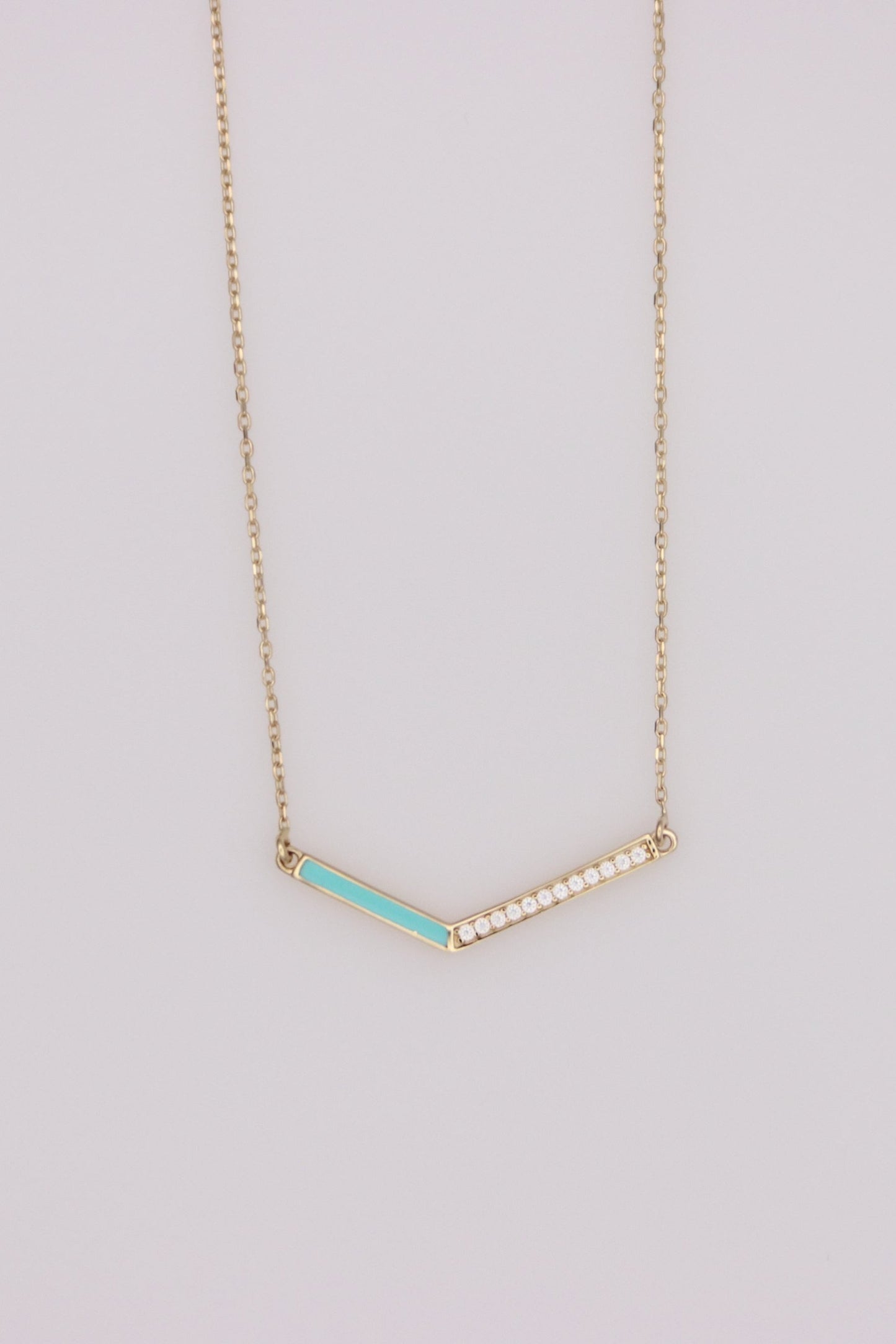 V-Shaped Gold Pendant Necklace