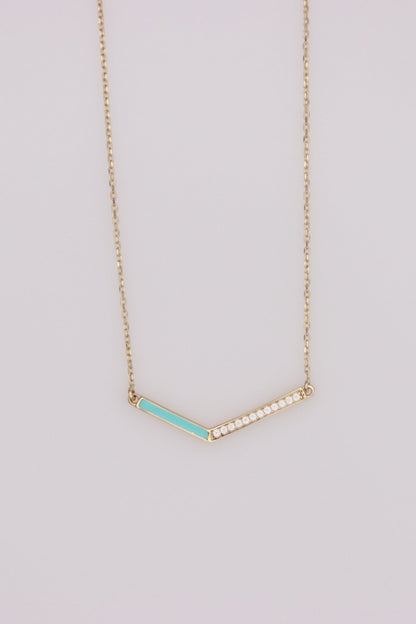 V-Shaped Gold Pendant Necklace