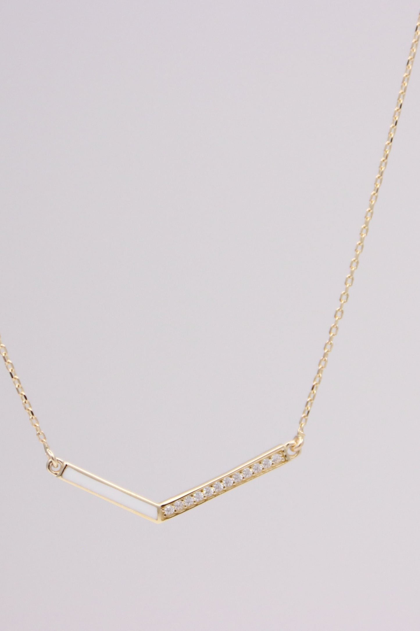 V-Shaped Gold Pendant Necklace