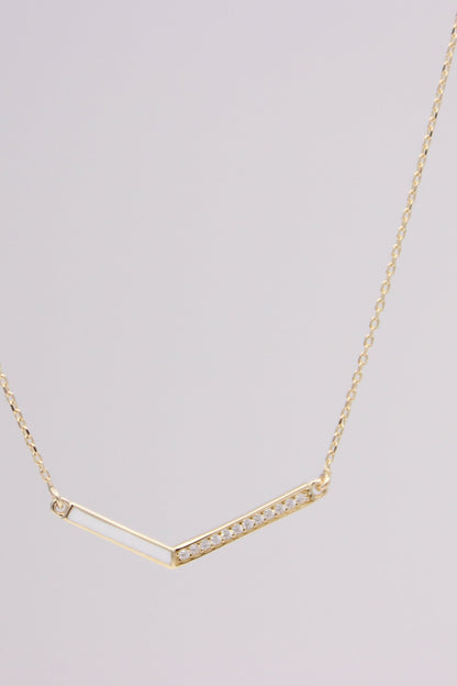 V-Shaped Gold Pendant Necklace