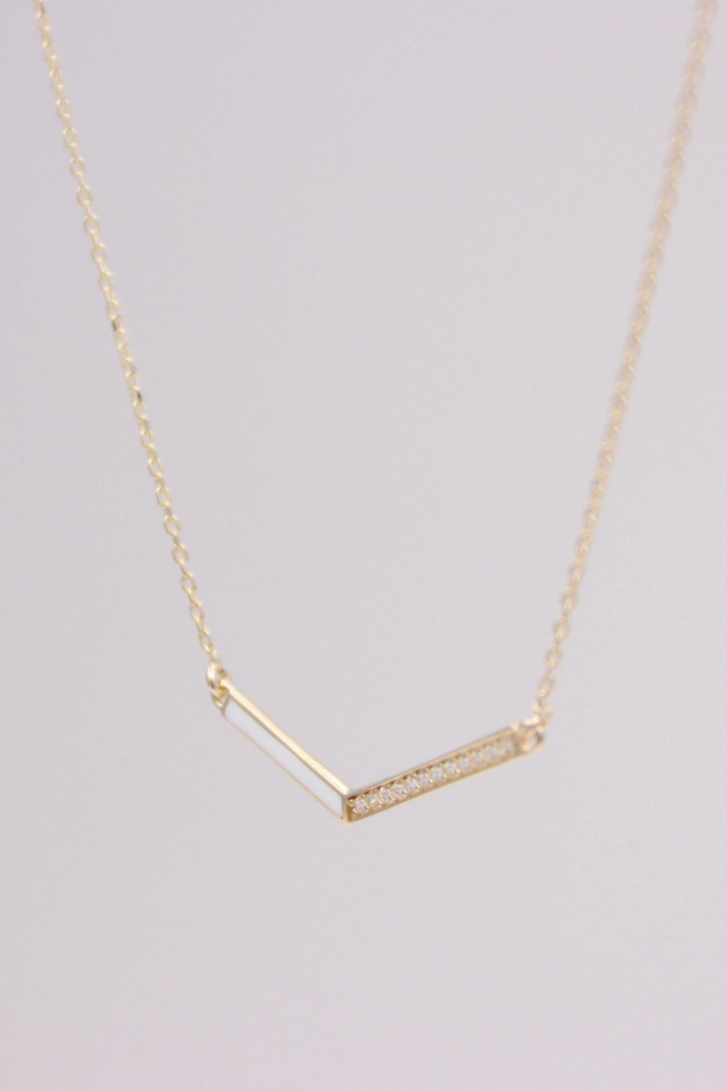 V-Shaped Gold Pendant Necklace