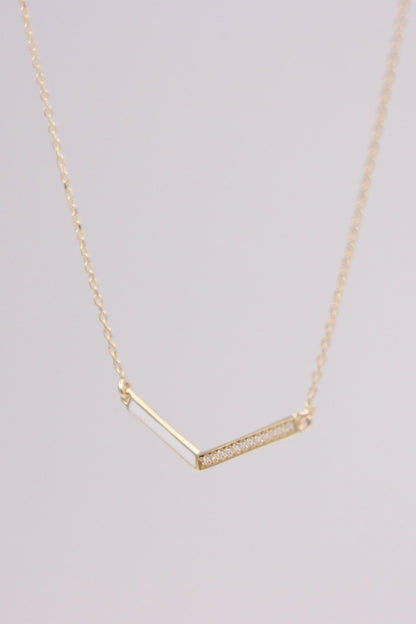 V-Shaped Gold Pendant Necklace