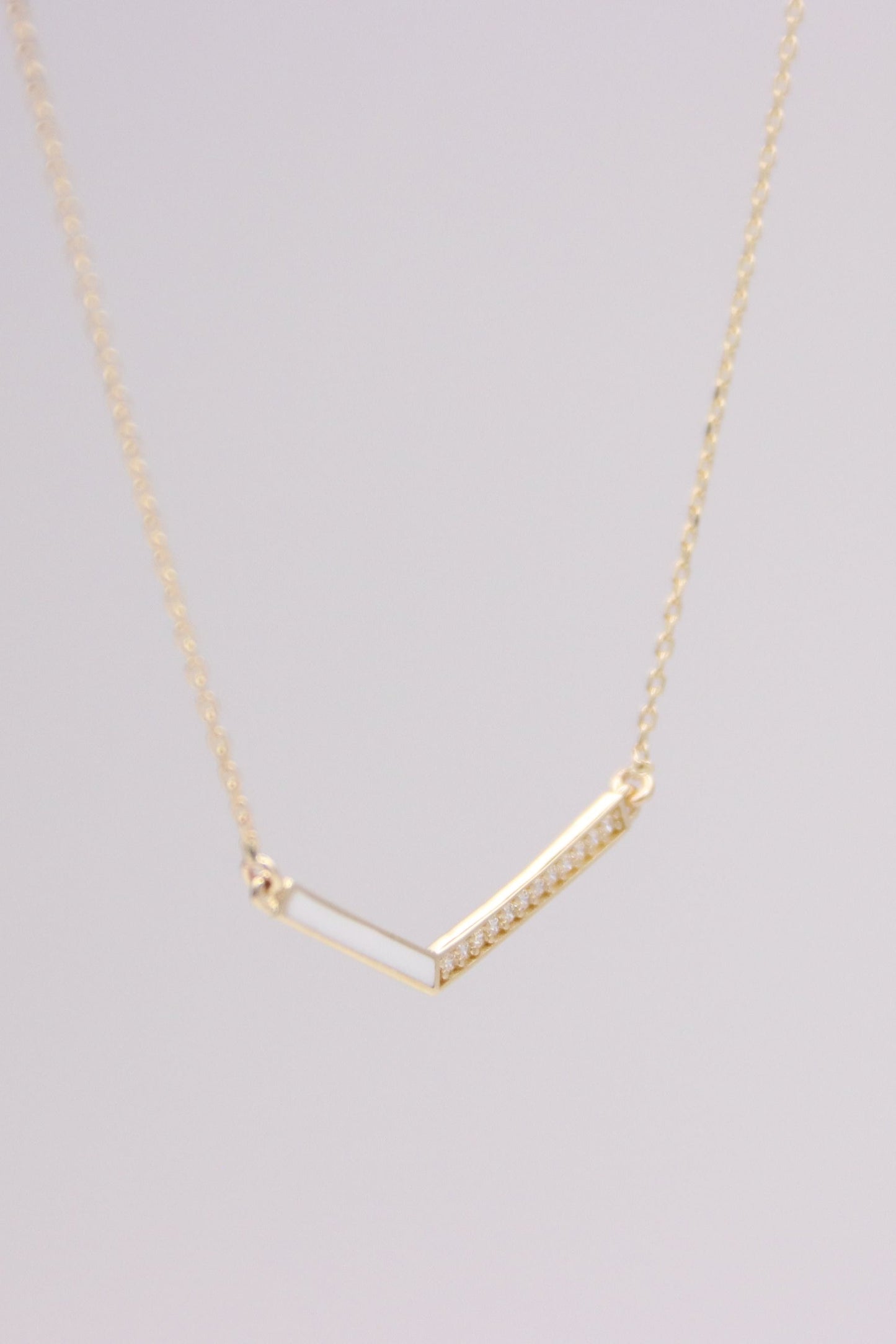 V-Shaped Gold Pendant Necklace