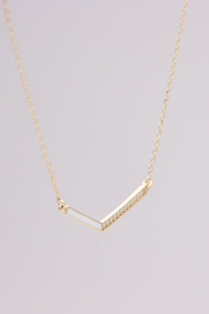 V-Shaped Gold Pendant Necklace