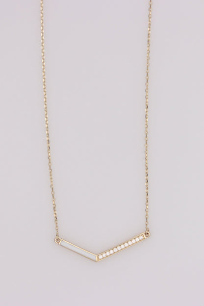 V-Shaped Gold Pendant Necklace