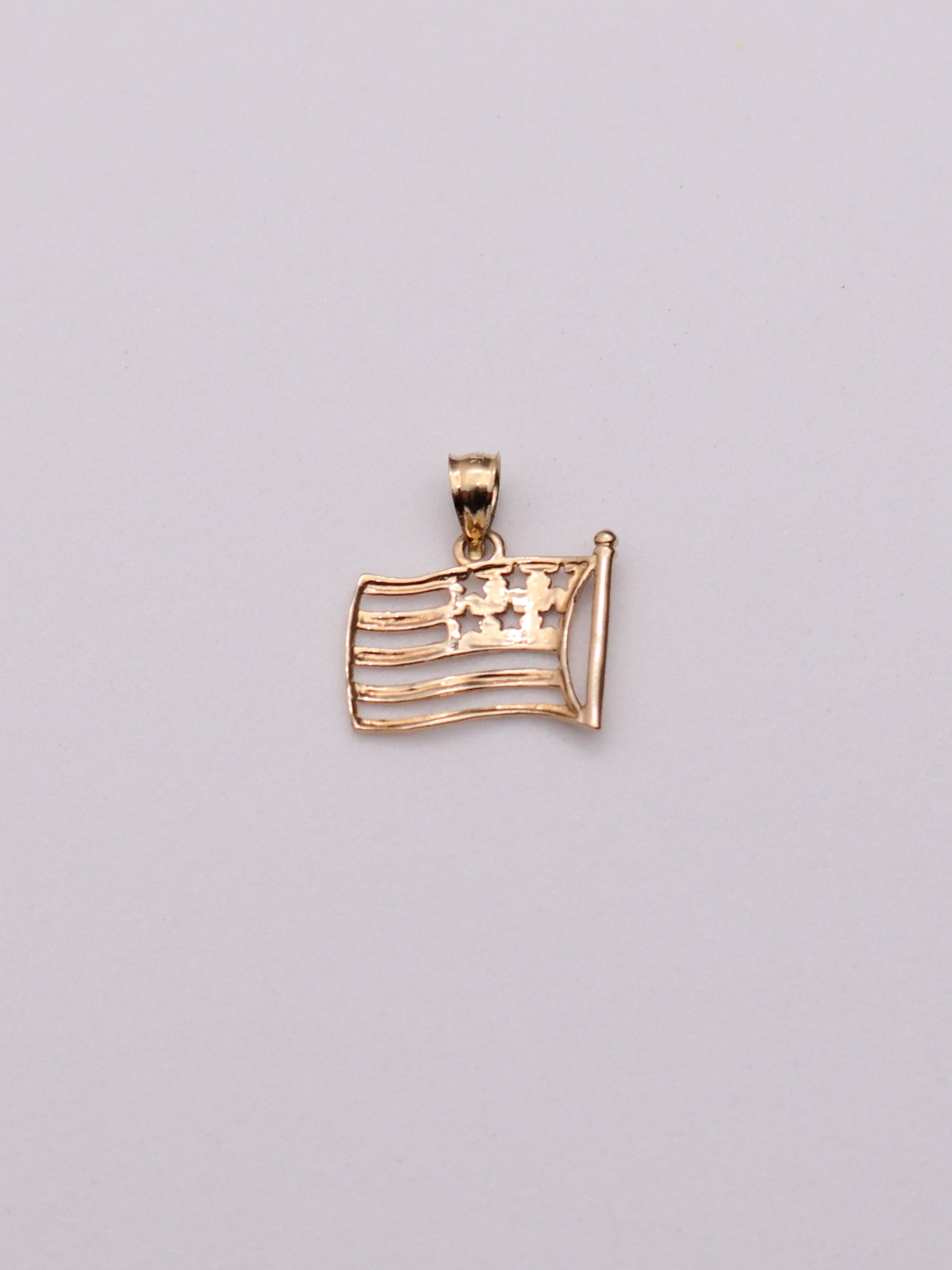 10k American Flag Pendant