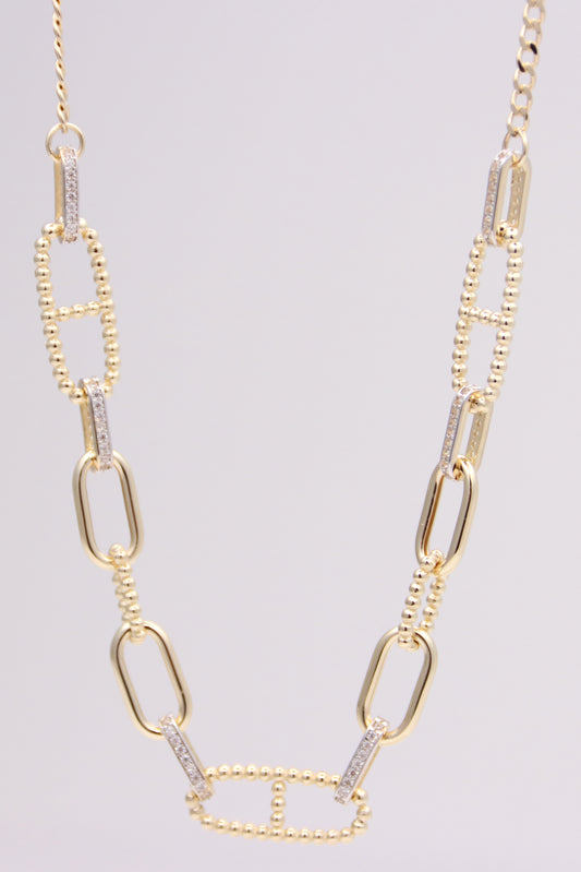 Paperclip and Oval Link Necklace