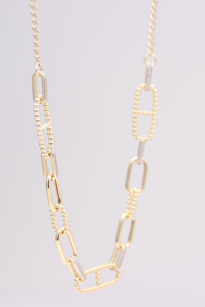 Paperclip and Oval Link Necklace