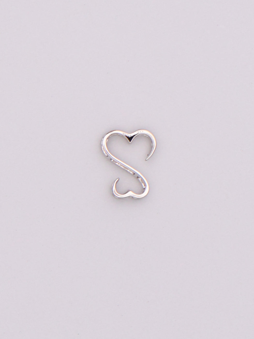 14k Diamond Open Heart Pendant