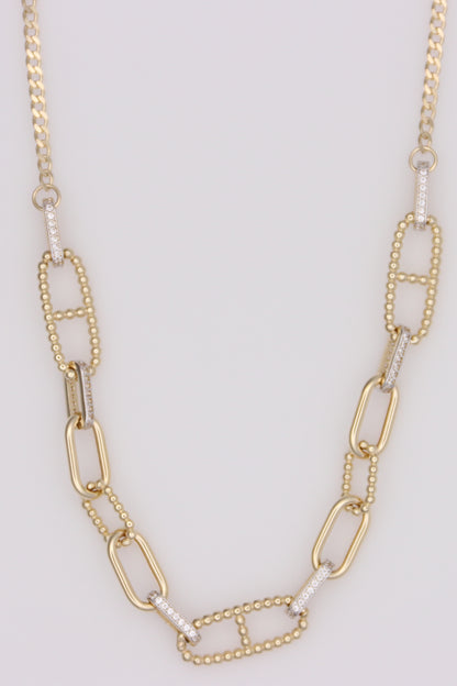 Paperclip and Oval Link Necklace